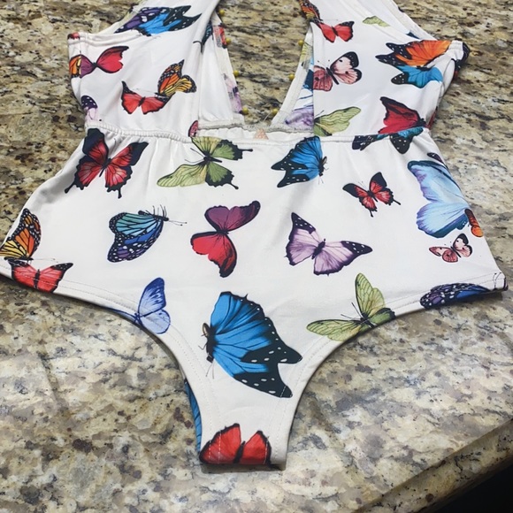 Rococo Sand Butterfly Beaded One Piece Swimsuit - Picture 5 of 8